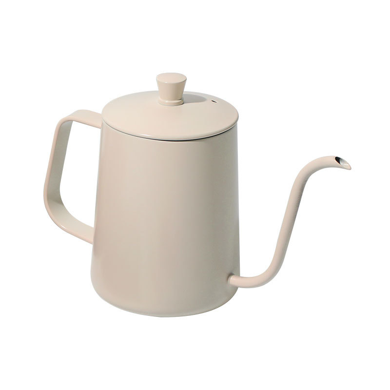 Winwintea ceainic pentru cafea pour-over din oțel inoxidabil 304 cu capac, corp îngroșat, cioc lung și îngust, pentru uz casnic