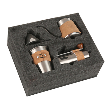 Set de instrumente pentru cafea turnată manual — set complet cadou cu râșniță manuală, ceainic de turnare, ceașcă de filtrare și ceașcă de cafea