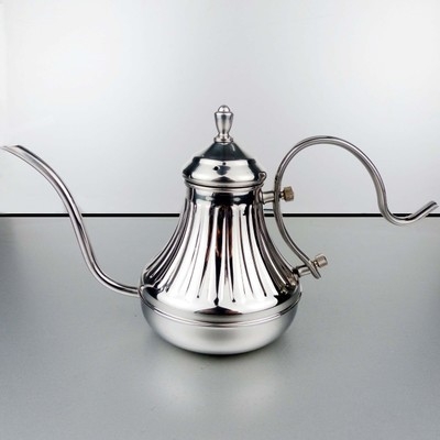 Ceainic pour-over din oțel inoxidabil 304, gură lungă îngustă, finisaj bronz