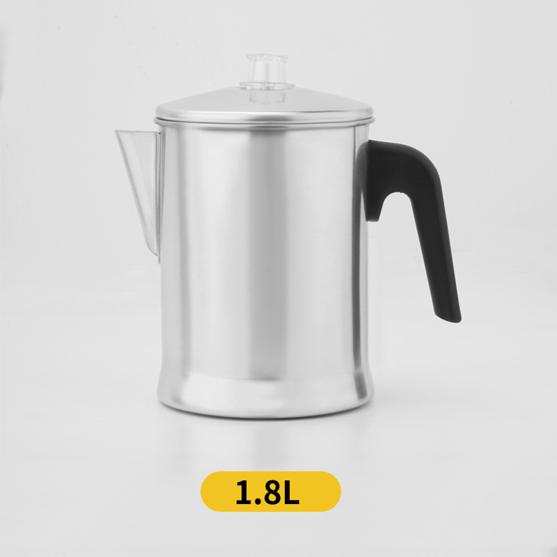 Ceainic din oțel inoxidabil pentru cafea și ceai, capacitate 9 căni, filtrare prin picurare și fierbere, uz comercial