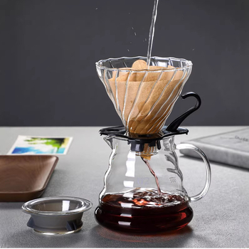 Set de cafea turnată manual pentru uz casnic, oală cu formă de nor pentru partajare, accesorii portabile pentru preparare prin picurare, în aer liber