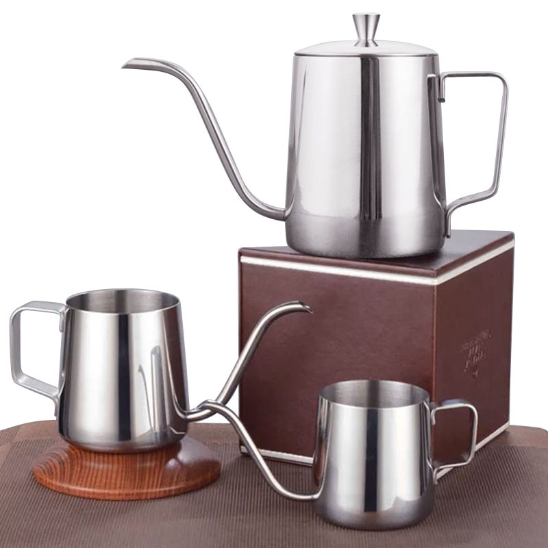Ceainic gooseneck din oțel inoxidabil 304 pentru cafea filtrată, 600 ml