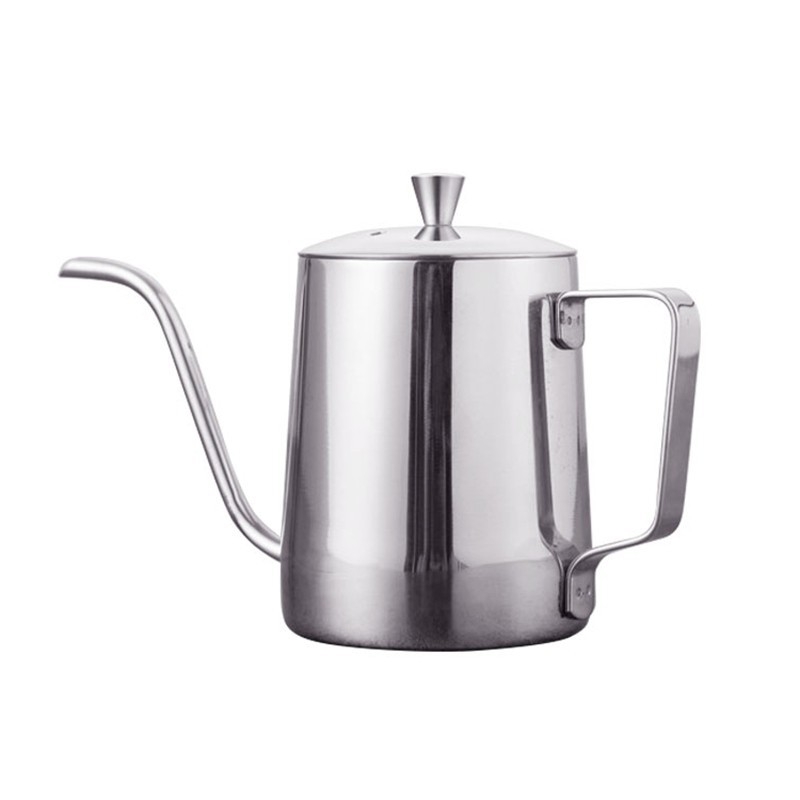 Ceainic gooseneck din oțel inoxidabil 304 pentru cafea filtrată, 600 ml