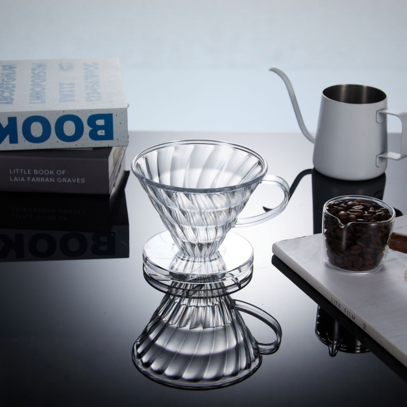 Filtru de cafea pentru preparare manuală, filtru transparent, filtru cu filet pentru picurare, dimensiuni mari și mici, instrument pentru cafea