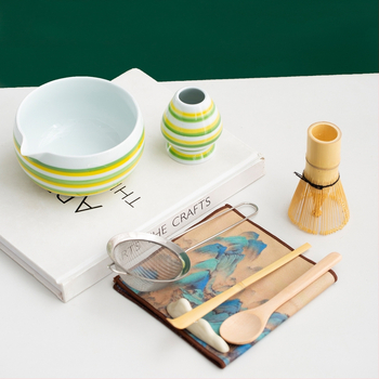 Set ceramic de matcha cu bol și tel pentru uz casnic