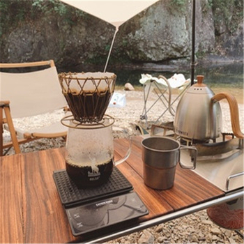 Cadru filtrant pentru cafea, pentru filtrare prin picurare, cu trei găuri, portabil, pliabil, din metal retro