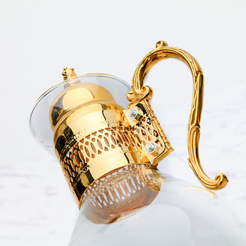 Set de 3 cafetiere metalice vintage, finisaj oglindit, carafă de sticlă compatibilă cu încălzirea