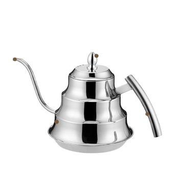 Ceainic din oțel inoxidabil pentru cafea cu filtru, 1,2 L, gură lungă, pentru uz casnic, cafenele și hoteluri.