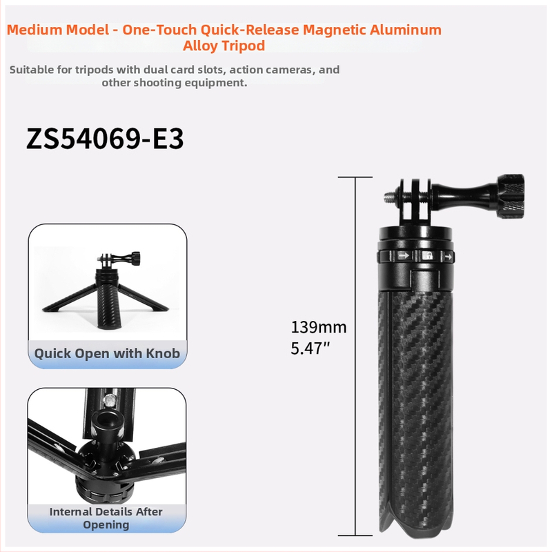 Mini statív so stabilizátorom gimbal pre živé vysielanie, otvorenie jedným tlačidlom, Pocket4 predĺženie selfie tyče