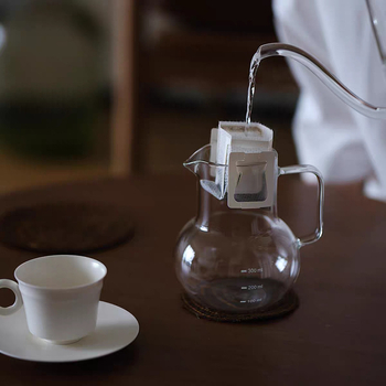 Cana de cafea din sticlă borosilicat rezistentă, transparentă, cu mâner, pentru cafea preparată manual
