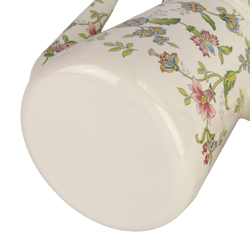 Ceainic emailat pentru turnare cu mâner din lemn, ceramic, pentru cafea și ceai, stil retro