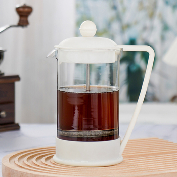 Cafetieră French press din sticlă, 1000 ml, cu filtru din oțel inoxidabil