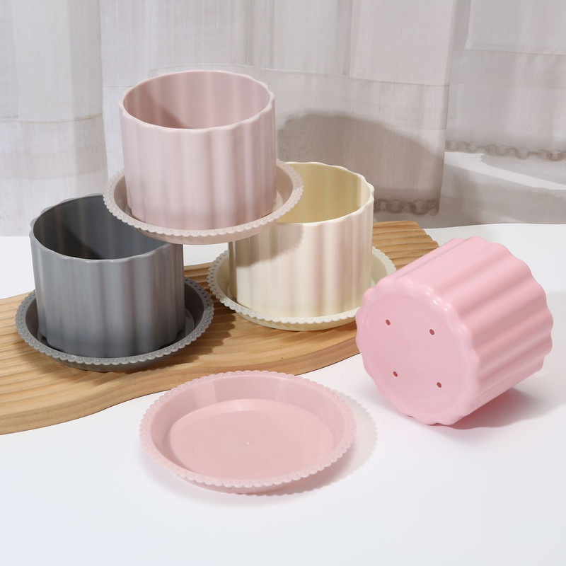 Ghiveci Nordic minimalist din rășină pentru suculente, aspect ceramic, uz casnic, rezistent la cădere