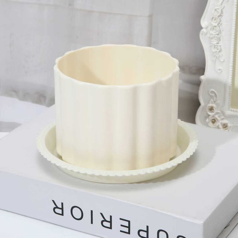 Ghiveci Nordic minimalist din rășină pentru suculente, aspect ceramic, uz casnic, rezistent la cădere