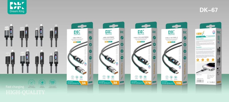 Dk USB-C i Micro-USB kabel za brzo punjenje, silikonski, duljina 1–2 m, crna