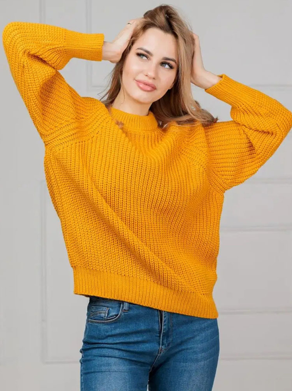 Női oversized kötött kapucnis pulóver