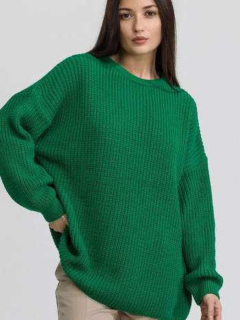 Női oversized kapucnis kötött pulóver laza szabású