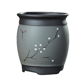 Ghiveci ceramic retro pentru peisaj interior și bonsai, decor de birou și grădină de acasă