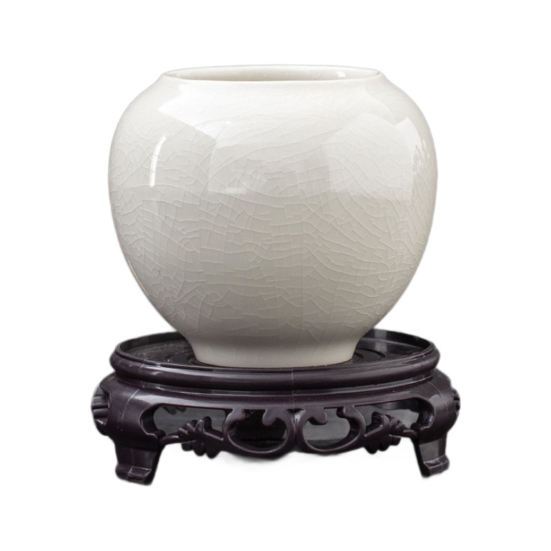 Ghiveci ceramic cu model fulg de zăpadă, diametru mic, pentru interior, plante verzi ușor de întreținut, potrivit biroului și mesei de ceai