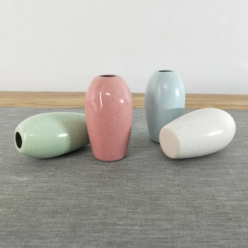 Sticlă ceramică pentru aromaterapie, mică vază, decor de casă lucrat manual cu model de puncte negre
