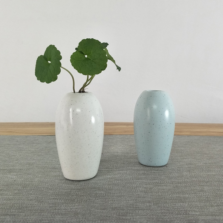 Sticlă ceramică pentru aromaterapie, mică vază, decor de casă lucrat manual cu model de puncte negre