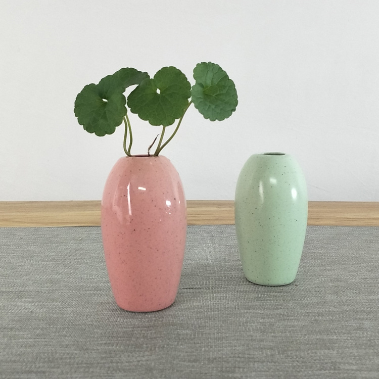 Sticlă ceramică pentru aromaterapie, mică vază, decor de casă lucrat manual cu model de puncte negre