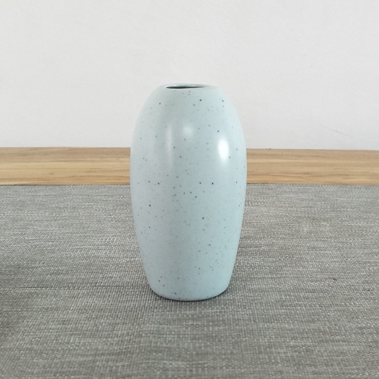 Sticlă ceramică pentru aromaterapie, mică vază, decor de casă lucrat manual cu model de puncte negre