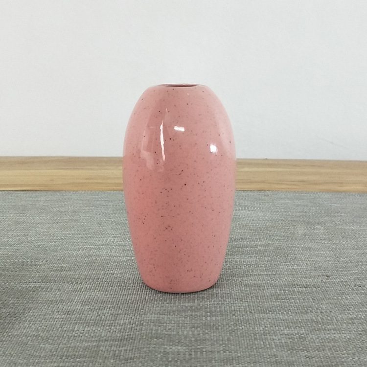 Sticlă ceramică pentru aromaterapie, mică vază, decor de casă lucrat manual cu model de puncte negre