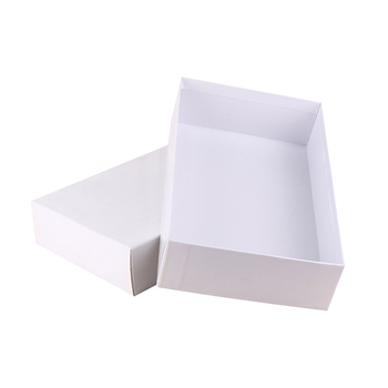 Cutie cadou cu capac dublu din carton alb lucios, imprimare în patru culori, ambalaj premium pentru bijuterii și lenjerie intimă