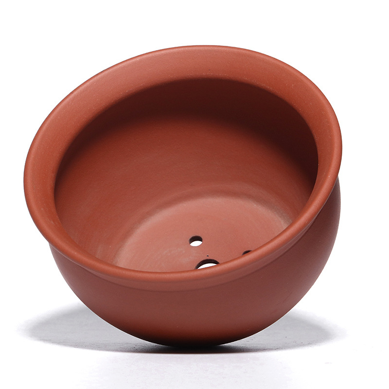 Ghiveci ceramic din nisip mov pentru suculente și plante verzi, ghiveci mic de birou respirabil, lucrat manual