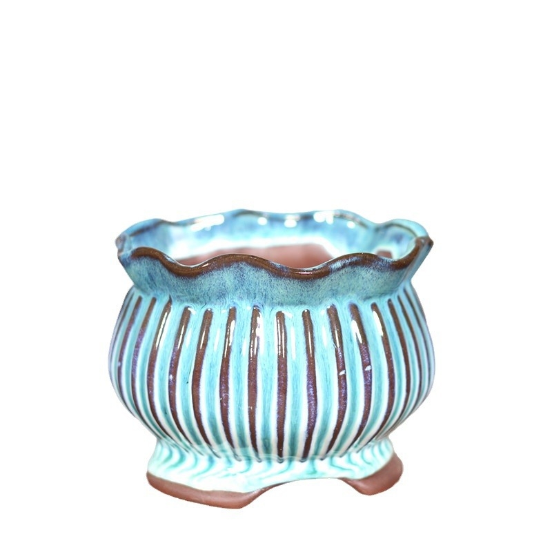Ghiveci ceramic mare pentru birou, potrivit pentru orhidee și plante suculente, decor pentru casă și balcon