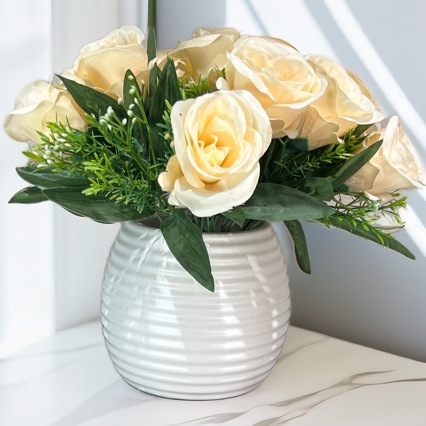 Ghiveci ceramic pentru hidroponie, design modern minimalist, decor pentru living