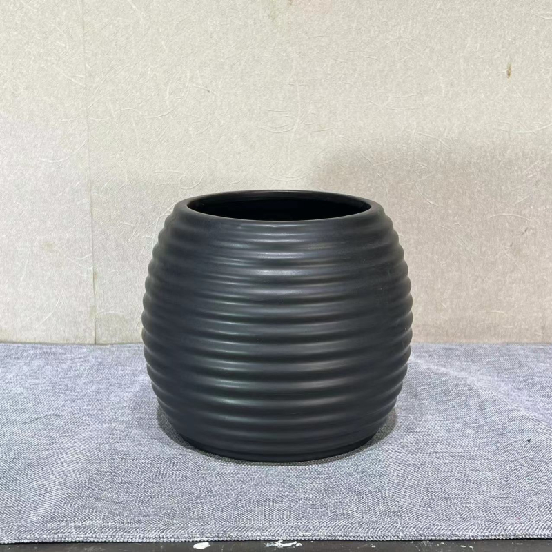 Ghiveci ceramic pentru hidroponie, design modern minimalist, decor pentru living