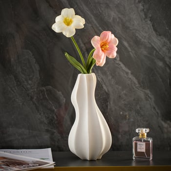 Vază din porțelan alb în stil franțuzesc pentru decor acasă, aranjament hidroponic de flori, decor în stil Wabi-Sabi