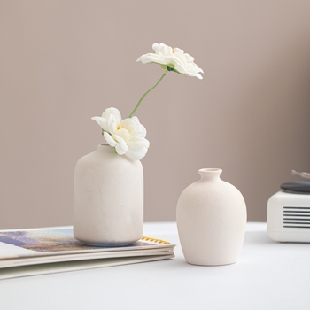 Vază din porțelan alb, design modern minimalist, decor pentru living și masă, mică vază decorativă