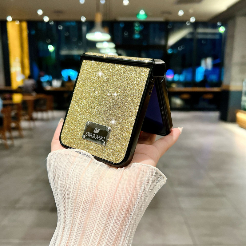 Zaštitna futrola za Samsung Z Flip6/Z Flip5, savitljivi telefon, s glitter narukvicom