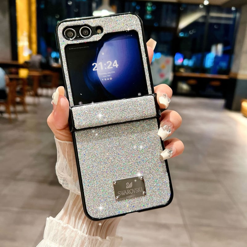 Zaštitna futrola za Samsung Z Flip6/Z Flip5, savitljivi telefon, s glitter narukvicom