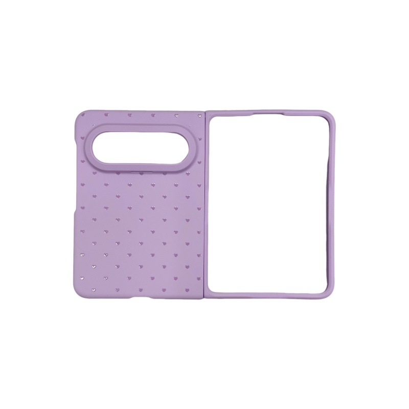 Zaštitna maska mliječno žute boje s dizajnom srca preko cijelog zaslona za Huawei Pura XMAX sklopni i Samsung Z Flip7