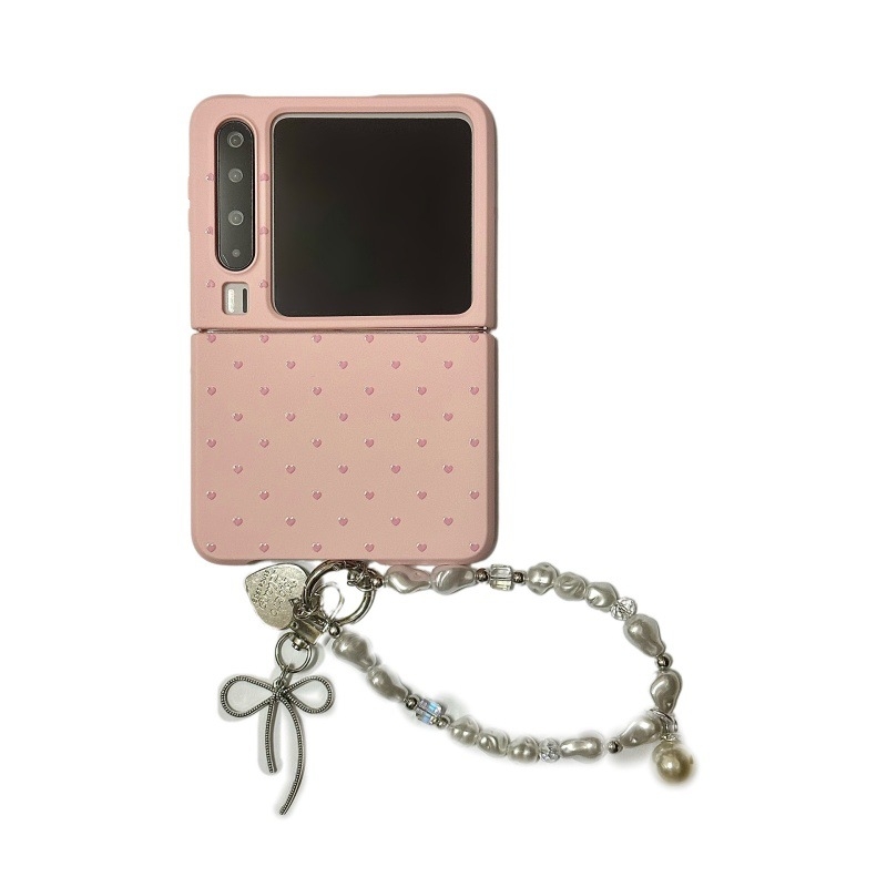 Zaštitna maska mliječno žute boje s dizajnom srca preko cijelog zaslona za Huawei Pura XMAX sklopni i Samsung Z Flip7