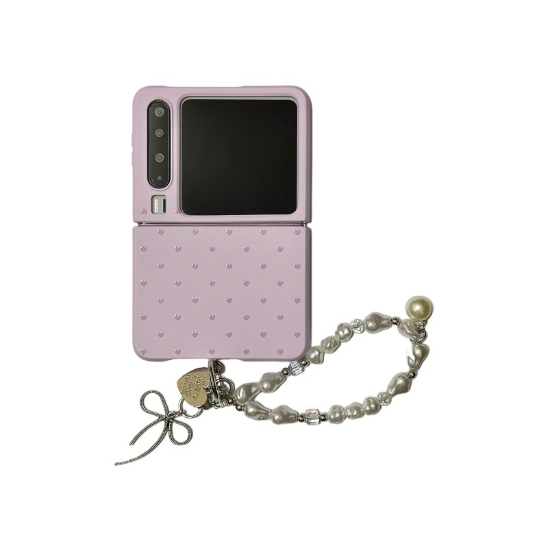 Zaštitna maska mliječno žute boje s dizajnom srca preko cijelog zaslona za Huawei Pura XMAX sklopni i Samsung Z Flip7