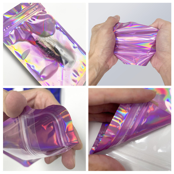 Geantă pentru bijuterii cu folie holografică laser, sigilare automată, ambalaj bijuterii, lungime 4–60 cm