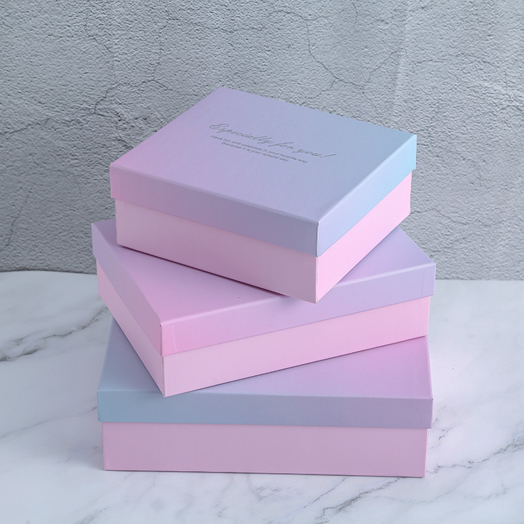 Cutie cadou roz în stil Ins, pentru lenjerie și produse cosmetice, cu efect marmură, cutie goală