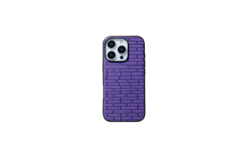 Apple iPhone 14/15/16 kućište s 3D uzorkom cigle, ultra tanko, otporno na padove, protuklizno, otporno na habanje, anti-otiske prstiju, metalni dojam