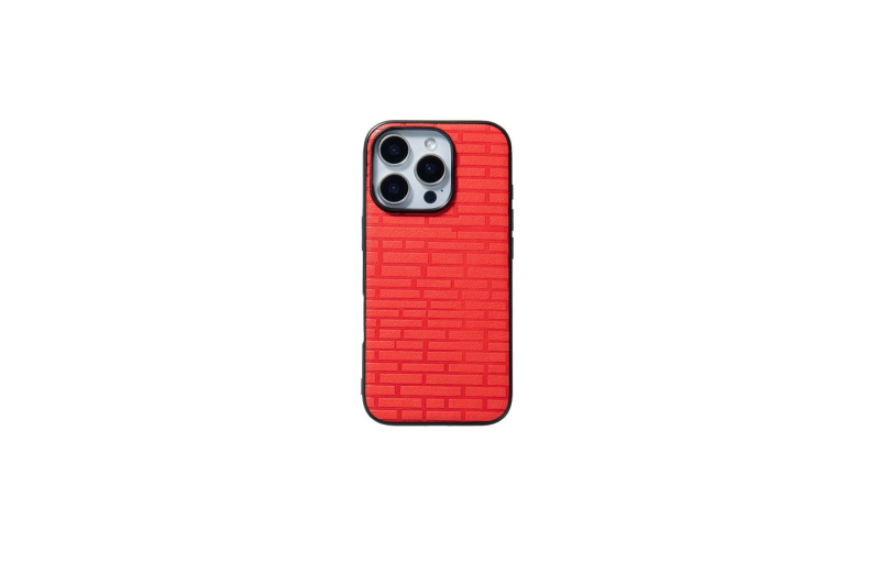 Apple iPhone 14/15/16 kućište s 3D uzorkom cigle, ultra tanko, otporno na padove, protuklizno, otporno na habanje, anti-otiske prstiju, metalni dojam