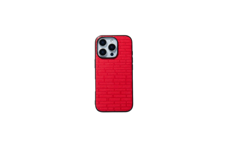 Apple iPhone 14/15/16 kućište s 3D uzorkom cigle, ultra tanko, otporno na padove, protuklizno, otporno na habanje, anti-otiske prstiju, metalni dojam