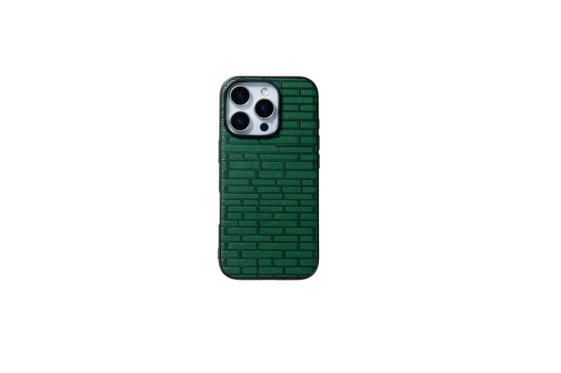 Apple iPhone 14/15/16 kućište s 3D uzorkom cigle, ultra tanko, otporno na padove, protuklizno, otporno na habanje, anti-otiske prstiju, metalni dojam