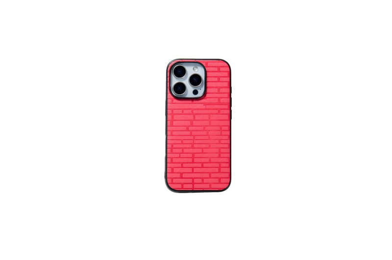 Apple iPhone 14/15/16 kućište s 3D uzorkom cigle, ultra tanko, otporno na padove, protuklizno, otporno na habanje, anti-otiske prstiju, metalni dojam