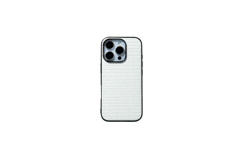 Apple iPhone 14/15/16 kućište s 3D uzorkom cigle, ultra tanko, otporno na padove, protuklizno, otporno na habanje, anti-otiske prstiju, metalni dojam