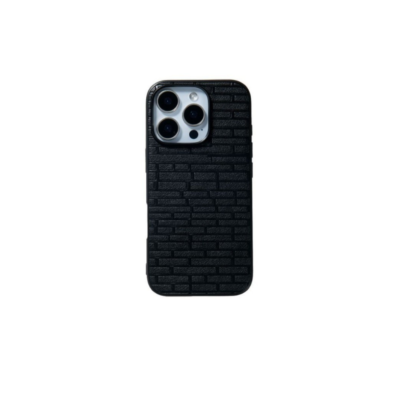Apple iPhone 14/15/16 kućište s 3D uzorkom cigle, ultra tanko, otporno na padove, protuklizno, otporno na habanje, anti-otiske prstiju, metalni dojam
