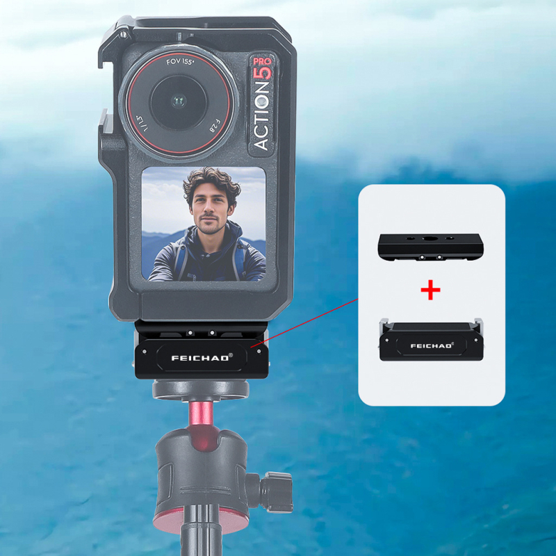 Feichao 4-u-1 magnetski adapter za DJI Osmo 360 panoramsku kameru s pločom za brzo oslobađanje, 1/4-navoj